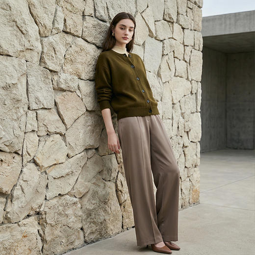 PALUOPO/PL圆领女开衫ET2F8157R/约重340g帕罗 商品图13