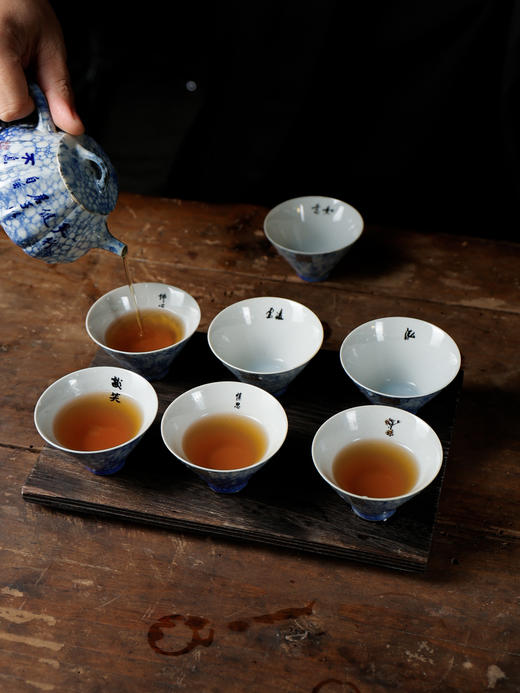 西泠印社七任社长斗笠杯水墨丹青系列茶具收藏 商品图2