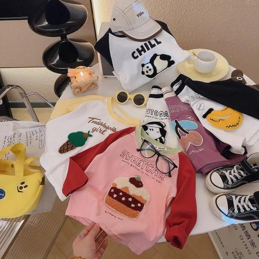 💰49.9元两件❗️【两件起拍 单件不发】【西蒙日记·儿童卡通插肩袖百搭T恤】内搭外穿都可，一件搞定所有场合！✅超柔高品质材质，无甲醛无荧光剂，软糯舒适，亲肤透气巨好穿！✅插肩袖宽松版型，上身有型 商品图6