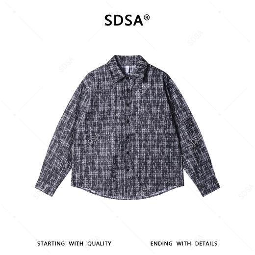 26CS37SDSA男士秋冬新款痞帅男装时尚简约撞色花卉长袖衬衫百搭休闲衬衣 商品图1