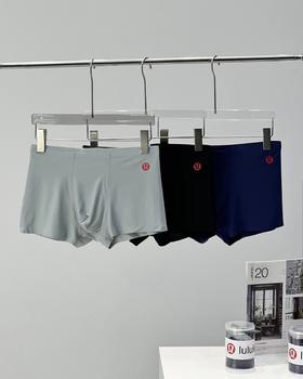 F0304106圆筒礼盒装无痕网面冰丝轻薄透气柔软平角男士内裤三条装