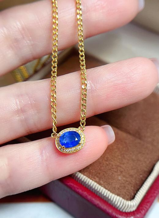 0.8克拉蓝宝石项链 商品图3