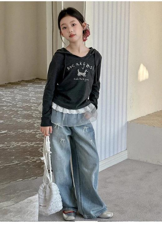 【西蒙日记休闲时尚女童牛仔裤】颜值、舒适、显瘦一步到位，承包宝贝整个春天的亮眼造型✨✅颜值出圈，风格百变，三款可选，自带吸睛属性 商品图6