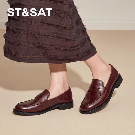 星期六26春新款学院风百搭一脚蹬乐福SSE1111191 商品图5