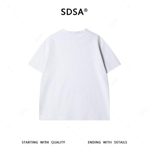 SDSA男装2026新款日系复古亨利领上衣重磅插肩明线宽松短袖休闲衫 商品图4