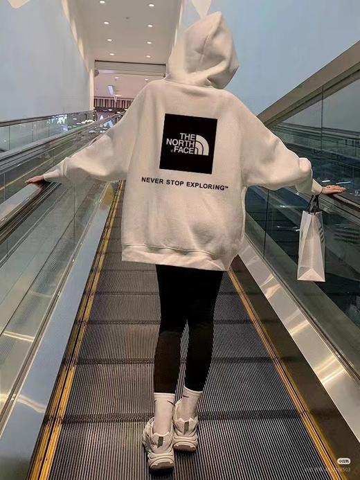 F030497春款后背徽标印花两色连帽卫衣百搭休闲男女同款 商品图8