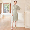 IWY/气质优雅长袖连衣裙女早春通勤显瘦衬衫裙高级感设计师长裙WQ220 商品缩略图2