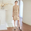 IWY/卡其色西装领连衣裙女职场高级感显瘦中长款收腰裙子工作服WQ152 商品缩略图0