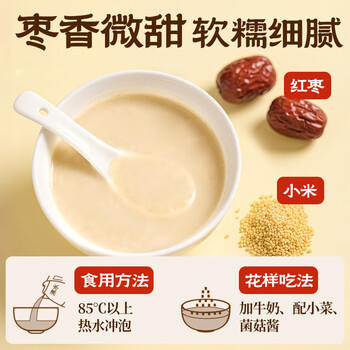 江中猴姑米稀小米红枣米糊30天养胃滋补女性营养早餐养颜代餐年货礼盒900g 商品图0