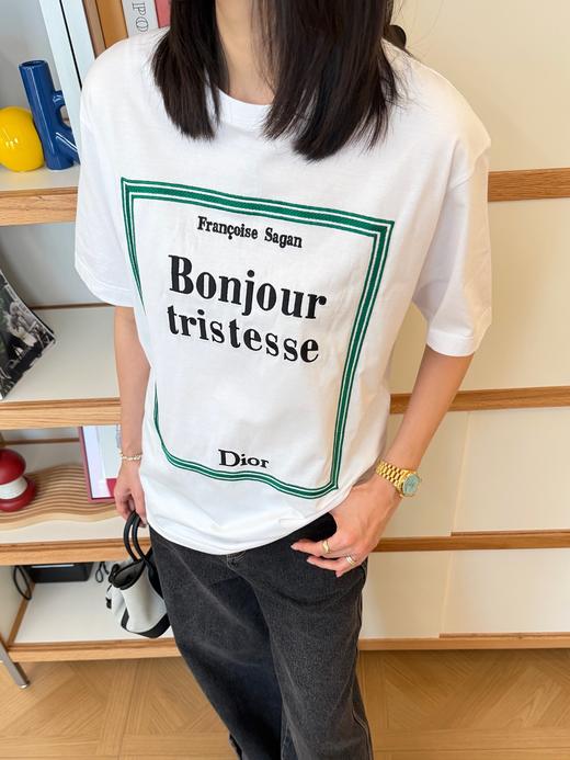 新款迪奥白色短袖刺绣T恤 商品图0