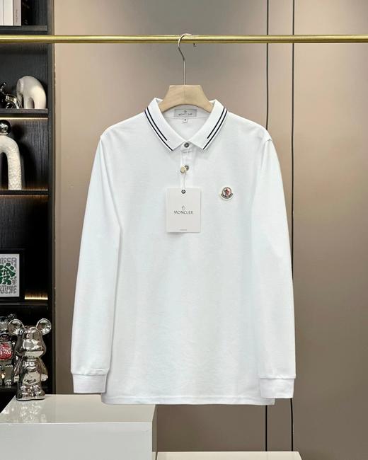 F030463男士长袖POLO衫便捷休闲百搭内外兼修袖口撞色设计上衣 商品图4