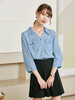 【百图lulu定制】【慕斯牛仔衬衫】 100%莱赛尔  七分袖   气质通勤设计感  牛仔衬衫 商品缩略图9