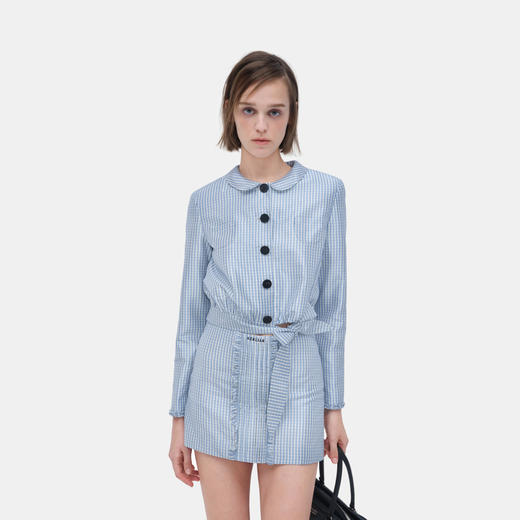 HERLIAN 2026年春夏新品蝴蝶结绑带设计桑蚕丝女士通勤长袖衬衫 商品图2