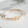 【95新】Tiffany & Co.蒂芙尼Tiffany T 系列玫瑰金双T开口线圈手镯腕围约17cm女士120226TJ71 商品缩略图1