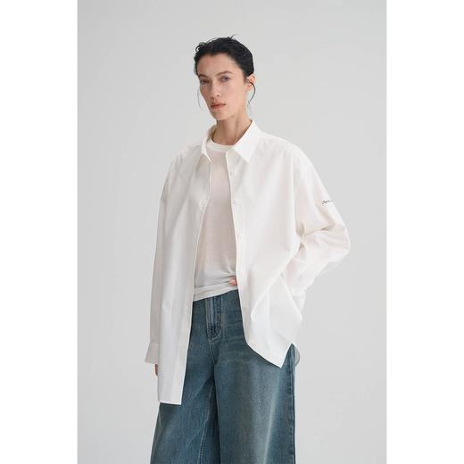 MAISON CECILE“春日已至”法语刺绣莱赛尔棉百搭简约随性白衬衫 商品图0