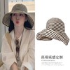时髦气质条纹大檐帽子2025春夏新款大头围出游防晒可折叠太阳帽女 商品缩略图0