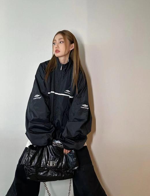 F0304125男女日常通勤白条拼接OS超宽松廓型设计冲锋衣夹克外套 商品图8