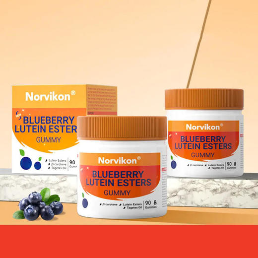 【只要用眼就需要的叶黄素软糖】美国 诺维肯Norvikon 叶黄素软糖 90粒/盒 商品图1