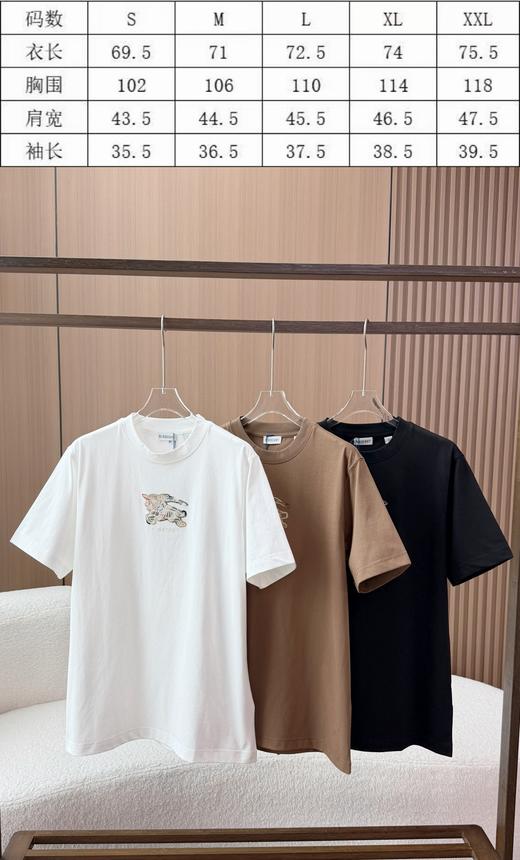 BUR 26新品战马刺绣标圆领短袖男女同款T恤 商品图9