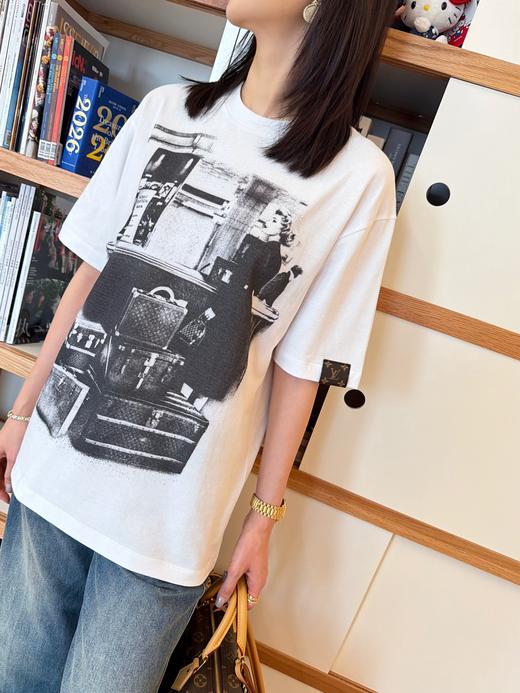 驴家印花套头圆领短袖T恤 商品图1