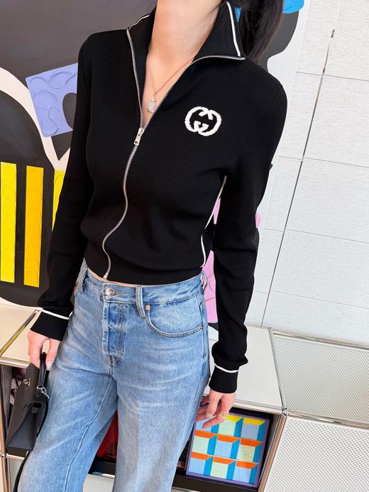 古驰金属拉链立领长袖开衫外套 商品图6