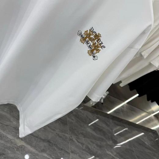 F030417新款前后图案字母绣花工艺男女同款休闲圆领短袖T恤 商品图12