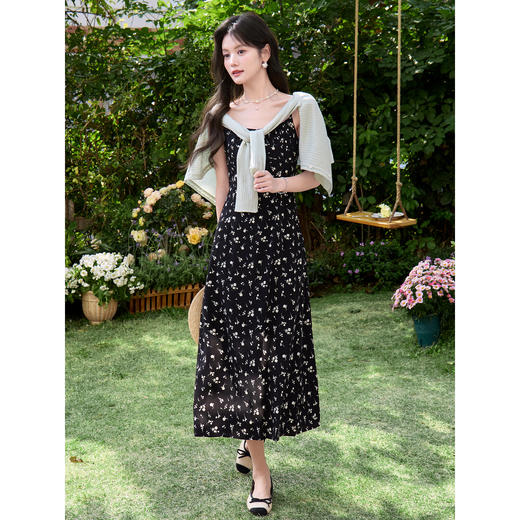 鹿向南「花影叙梦」绿色长袖毛针织衫春季新款时尚外搭薄款上衣女 商品图4