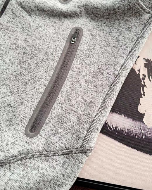 F0304118百搭针织立领抓绒保暖运动风连帽防风透气夹克外套 商品图12