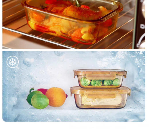 康宁琥珀色保鲜盒件套高硼硅玻璃2 商品图7
