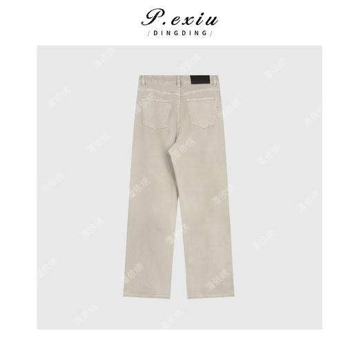 03-2潘依绣丁丁宠粉复古高级显瘦直筒牛仔休闲裤Q59481 商品图1
