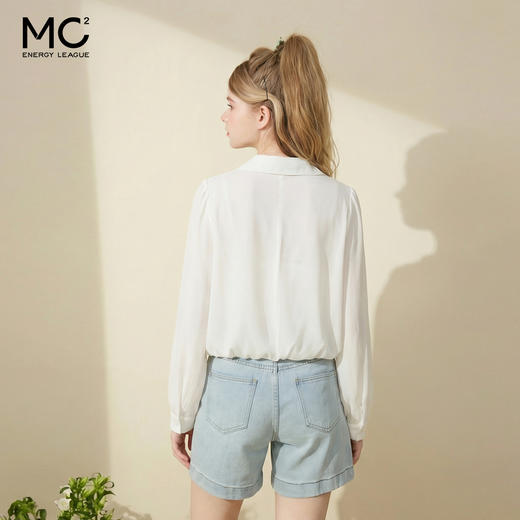 女装翻领配丝巾收口衬衣-3823C5231017 商品图3