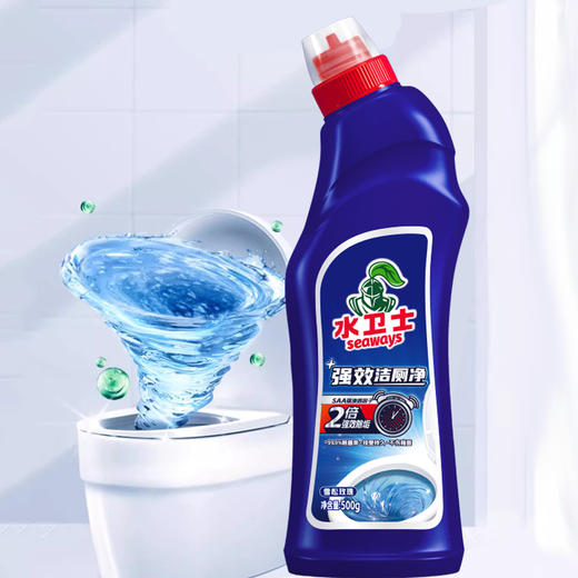 【300积分+25元】水卫士 洁厕净 5瓶（500g/瓶）均匀持久挂壁 商品图2