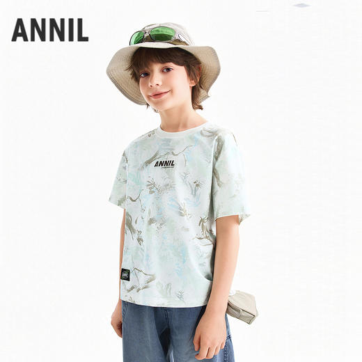 【实体店同款】男童圆领短袖针织衫夏季新款安奈儿童装AB621034 商品图1