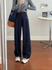 F030479春夏季新水洗原色休闲亲肤百搭舒适松弛感阔腿牛仔裤 商品缩略图5