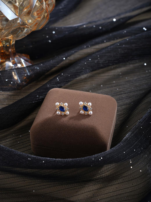 子佩集【女王风华】银S925珍珠惜王妃耳钉【MLEH041】菱形四芒星2602 商品图2