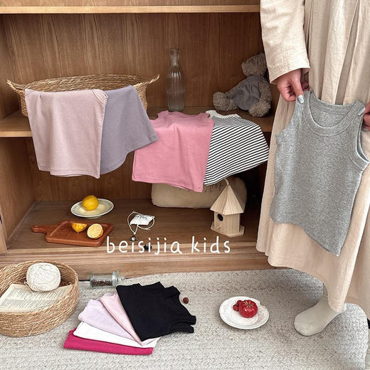 【超值！！任选2件】可优鼠儿童螺纹棉百搭背心 A类柔棉面料 亲肤细腻舒适 可单穿可叠穿 男女童皆可 百搭舒适 商品图7