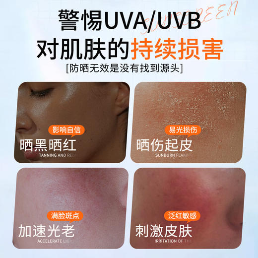 小黄帽防晒霜50+女士遮瑕美白轻薄滋润不油腻面部隔离乳国妆特证 商品图2