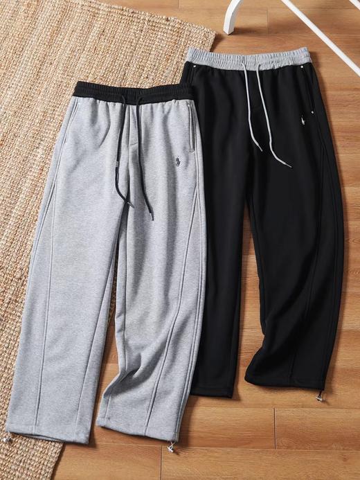 F030429新款廓形宽松弯刀通勤百搭舒适亲肤拼接卫裤休闲裤 商品图1