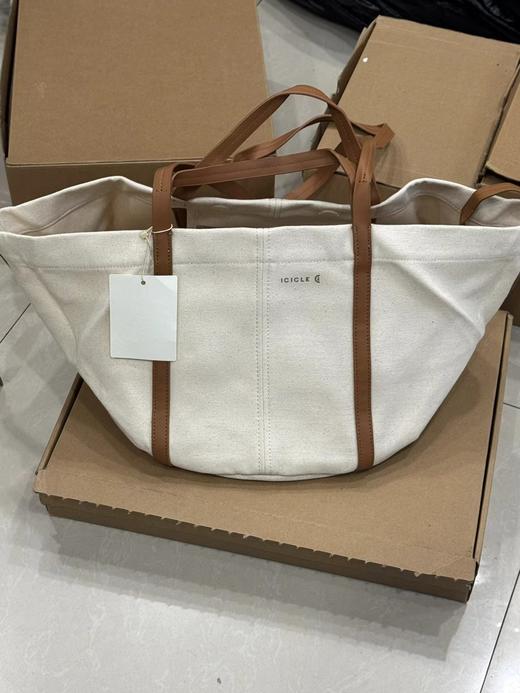 F030458帆布大容量简约实用柔软日常通勤风老钱度假风叶子包 商品图6