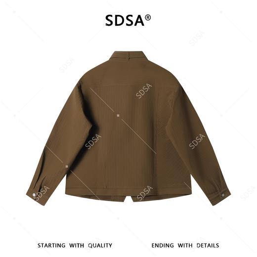 SDSA男装2026新款潮牌极简风立领夹克男女同款肌理宽松拉链外套 商品图4