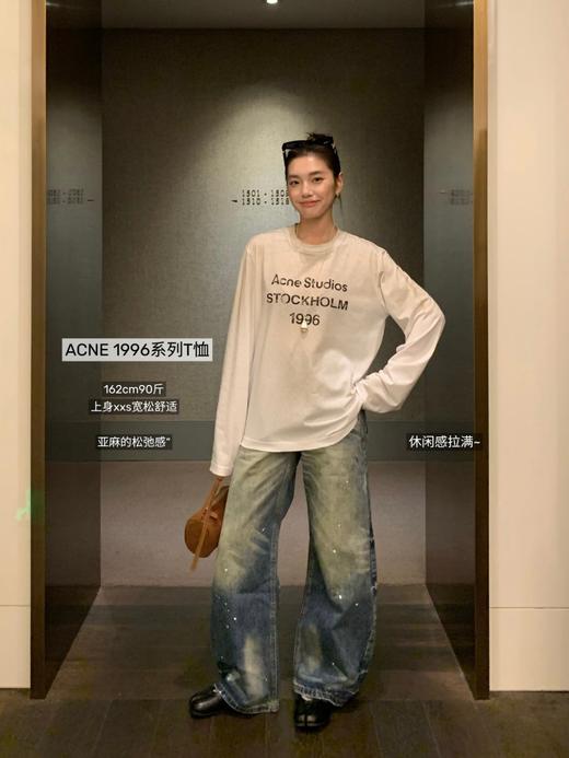 Acn*e 男女同款 圆领1996宽松纯色长袖T恤 商品图9