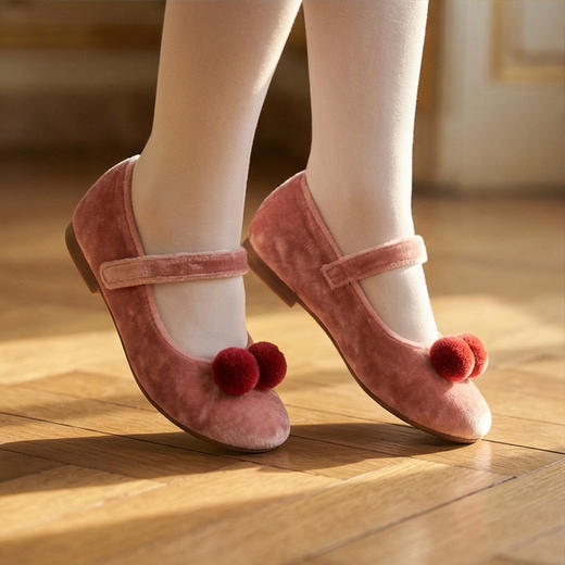 西班牙little winkaa童鞋2026春季新款可爱樱桃公主鞋百搭舒适舞蹈鞋女LW61105 商品图6