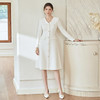 IWY/轻奢小香风白色连衣裙女长袖收腰气质工装裙正式场合西装裙WQ115 商品缩略图1
