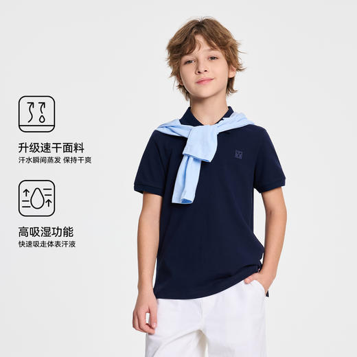 【英氏】【110-180】【5A抑菌】男童夏季短袖POLO衫 商品图5