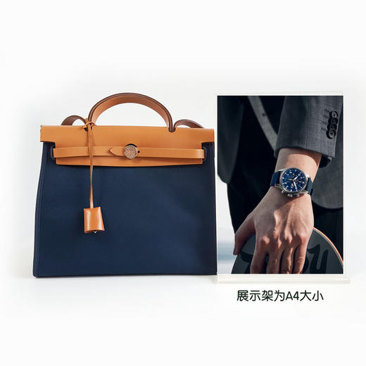 【95新】Hermes爱马仕Herbag系列蓝色帆布拼棕色herbag 31手提单肩包女士280226NJS71 商品图11