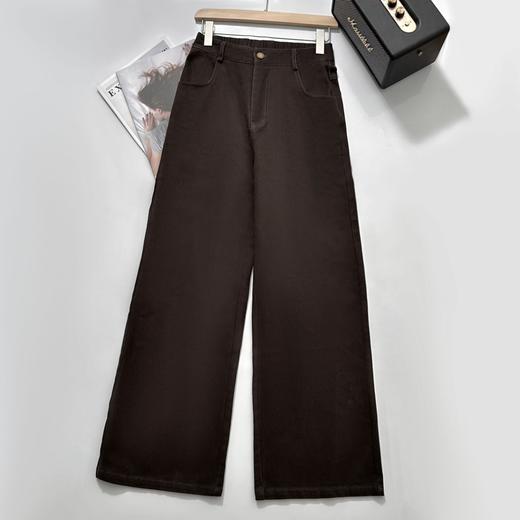 爆款3-7天发货！：isabelle marran美拉德咖中高腰直筒纯棉牛仔裤JS3692899 商品图3