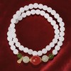 清瑶缀赤 天然和田白玉南红双圈手串 商品缩略图2