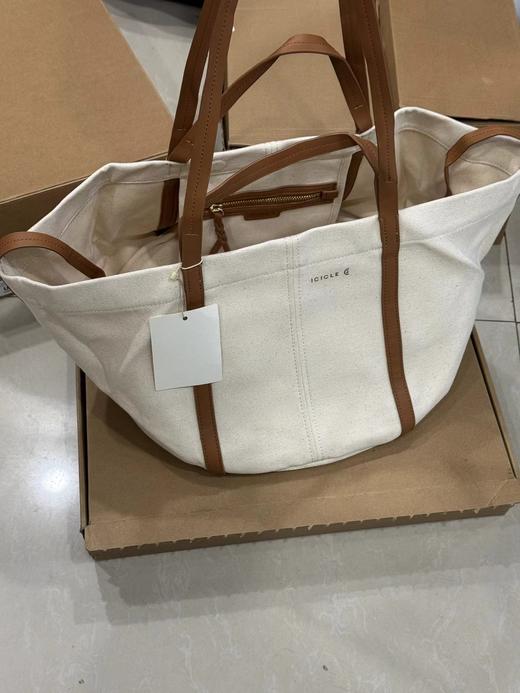 F030458帆布大容量简约实用柔软日常通勤风老钱度假风叶子包 商品图8