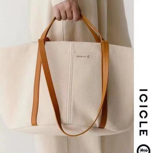 F030458帆布大容量简约实用柔软日常通勤风老钱度假风叶子包 商品图2