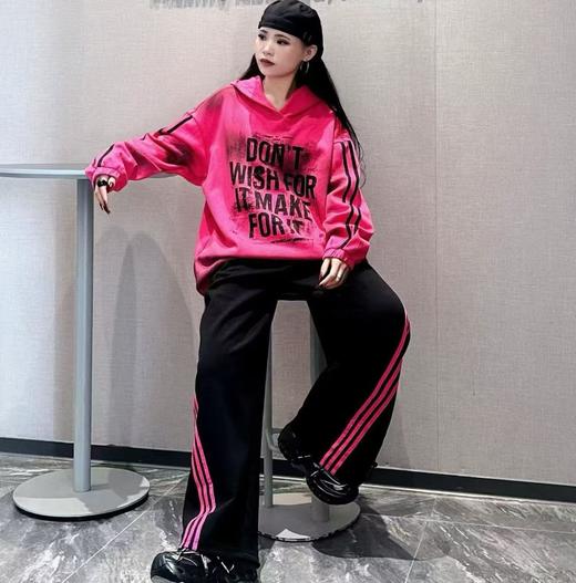 NC连帽印字母织带大版卫衣51220（红）春季161011930321 商品图0